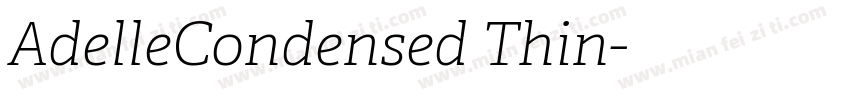 AdelleCondensed Thin字体转换